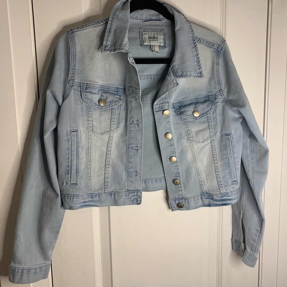 F21 Cropped Denim Jacket